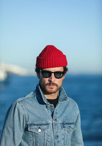 Bonnet laine & alpaga Rouge